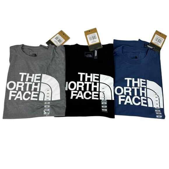 The North Face T-Shirt LOT (3) Men's M Gray Blue Black Half Dome Logo NWT L3 - Picture 1 of 5